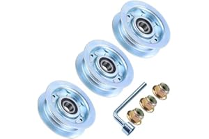 Lawn Mower Idler Kit for John Deere D140 D160 E170 LA145 S160, Replaces GY22172 GY20629 GY22082, 7-Piece Pulley Set with Wren