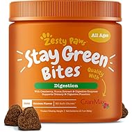Zesty Paws Stay Green Bites for Dogs - Grass Burn Soft Chews for Lawn Spots Caused by Dog Urine - Cran-Max Cranberry for Urinary Tract & Bladder - with Apple Cider Vinegar + Digestive Enzymes - 90 Ct