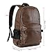 Koolertron Classic Casual PU Leather Vintage Fashion Unisex School Student Laptop Backpack For Camping Travel Fits Acer Aspire MacBook iPhone iPad and Samsung Tablet (Brown)