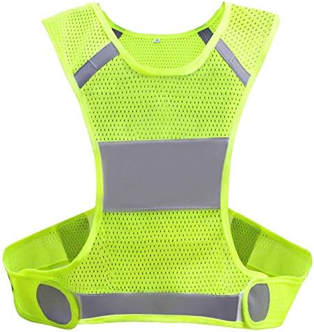 Hi Vis Vest, High Visibility Vest, Hi Viz Waistcoat, Safety Reflective Vest Jacket For Running Bike Cycling Jogging Walking.