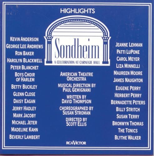 Sondheim: A Celebration At Carnegie Hall (1992 Concert Cast) [CAST REC(中古品) Amazon.com: Sondheim - A Celebration at Carnegie Hall (1992
