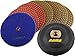 DAMO 4 inch Wet Diamond Polishing Pads Set of 7 with Back Holder for Granite, Concrete, and Marble Surfaces