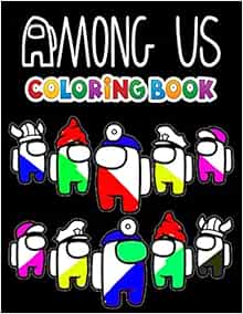 Among Us Coloring Book: +50 Minecraft colouring pages for Kids and