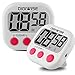 Digiwise 2 Pack Digital Kitchen Cooking Timer, Large LCD Screen with Loud Speaker Magnetic Countdown Clock for Cooking Baking BBQ Fitness Speed Interval, AAA Battery Included