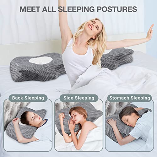 DONAMA Cervical Pillow, Contour Memory Foam Pillow for Neck Pain Relief