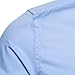 Manwan walk Men's Slim Fit Business Casual Cotton Long Sleeves Solid Button Down Dress Shirts (Medium, Light Blue)