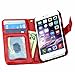 iPhone 7 Wallet Case, iPhone 7 Case, DURARMOR Wonder Woman Premium PU Leather Wallet Case with ID Credit Card Cash Slots Flip Stand Wrist Strap Cover Carrying Case for iPhone 7