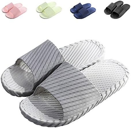 1994Fashion Women and Men Shower Bath Slipper Non-Slip Shower Shoes Lightweight House Home Slippers Slide Sandal 8810 Grey 44