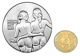 Good Luck Vintage Silver and Gold Finished Nymphs Coin Set - Lucky Heads Tails Challenge Coins by Thompson Emporium