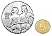 Good Luck Vintage Silver and Gold Finished Nymphs Coin Set - Lucky Heads Tails Challenge Coins by Thompson Emporium