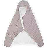 Little Unicorn Hooded Bath Towel | Absorbent Cotton & Terry Blend | Larger Size for Baby & Toddlers, 1-6 Years (Porpoise)