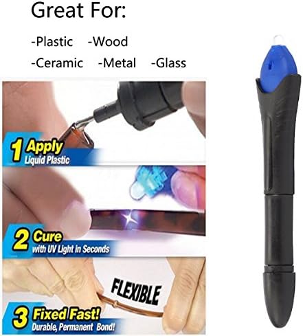 Quick Fix 5 Second UV Light Plastic Welding Compound Glue Pen Repair Tool H88