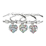 zealmer Shoopic 3 PCS Crystal Sister Bracelets Love Heart Wrist Pack
