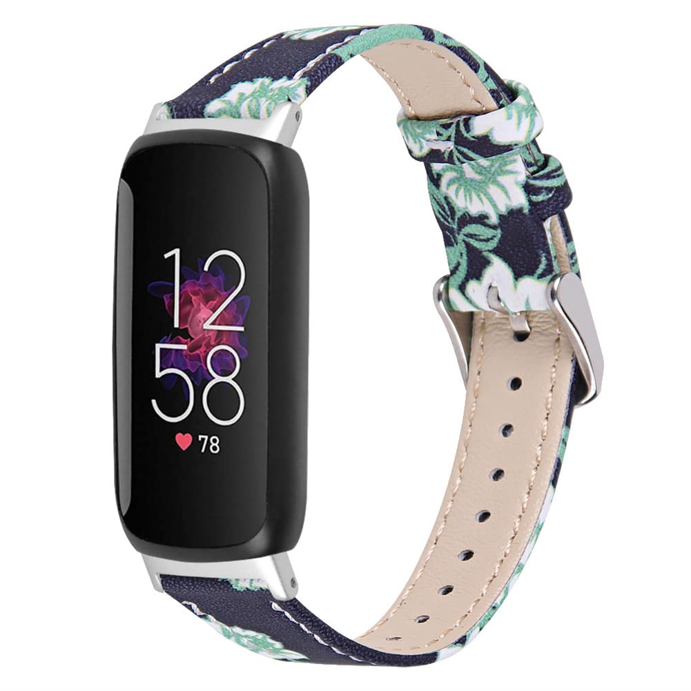 Tyogeephy Strap Compatible with Fitbit inspire 3 Strap Leather, Genuine Leather Replacement bands Compatible with Fitbit inspire 3, Women Man