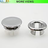 LRMYS Chrome Plating Ring & Cover Overflow Set 22-24mm 6 Pack Bathroom Sink view 9