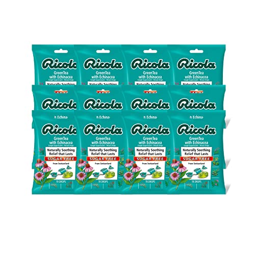 Ricola Sugar Free Green Tea with Echinacea Cough Suppressant Throat