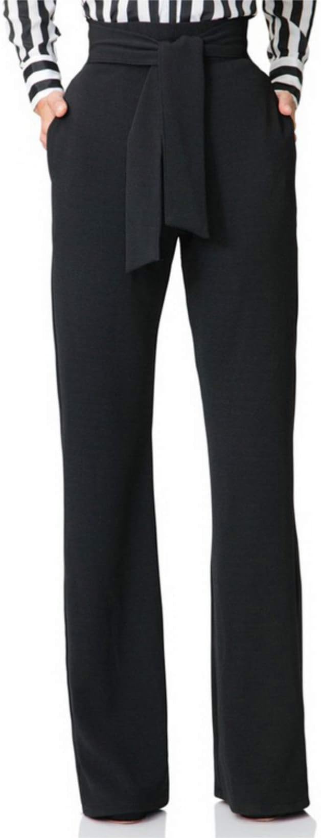 LROSEY Women's Sexy Button Down Stretchy Straight Leg High Waisted Long Pants Flare Trousers Plus Size