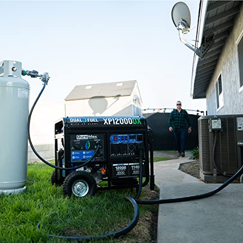DuroMax XP12000DX 12,000Watt/9,500Watt 457cc Electric Start Dual Fuel
