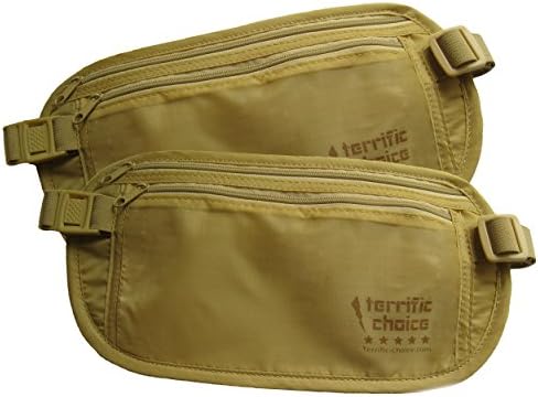 Money Belt Pouch - travel organizer set, 2-pack