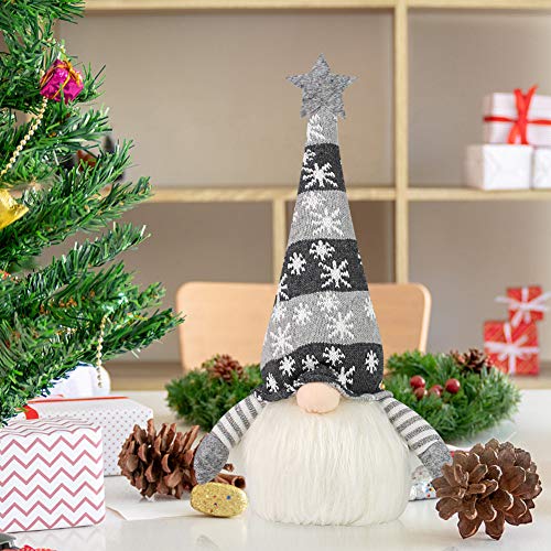 1Tomte Swedish Plush Santa Gnome, Handmade Scandinavian Tomte Santa Scandinavian Gnome Plush Heart for Christmas Santa Decoration Table Decor