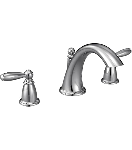 Moen Wynford Badarmatur Für Wanne – Poliertes Nickel | 2-Griff-Modell Mit Aufsatz | Inkl. ADA-Zertifizierung