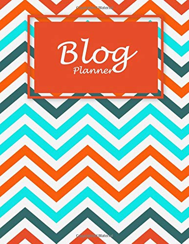 [- Blog Planner: Colorful Book, Daily Blogger posts, Calendar Social Media Marketing, Large Size 8.
