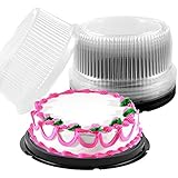 KEILEOHO 15 Pack 10 Inches Disposable Plastic Cake