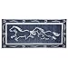 Ming's Mark GH8181 Stylish Camping Reversible Galloping Horses Patio Mat - 8' x 18', Black/White