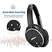 JIFFY J200 Active Noise Cancelling Bluetooth Wireless Headphones with Microphone Over the Ear, Comfortable Lightweight Protein Earpads foldable, Phone Volume Control 30 Hours Playtime for 3.5mm device
