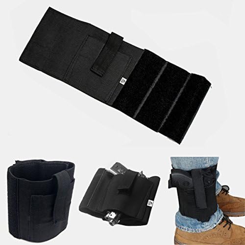 GVN Ankle Holster for Concealed Carry | Non-Slip with Holster Fits Glock 42, 43, 36, 26, Smith and Wesson Body Guard .380.38, Ruger LCP, LC9