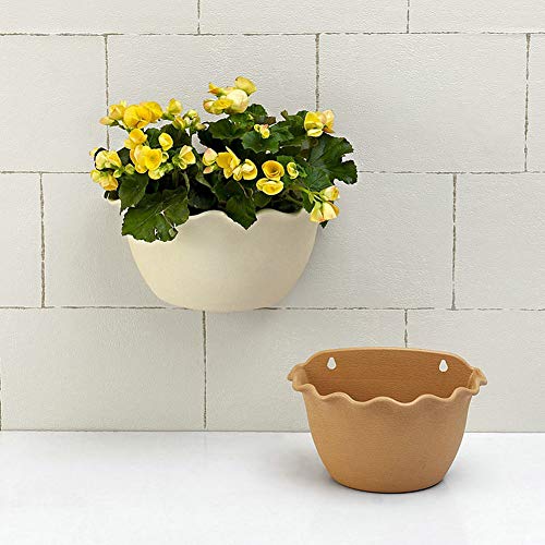 Jjoer Blumentopf Kunststoff Pflanztopf Aus WitterungsbestäNdigen Material BlumenüBertopf Blumentopf Zum EinhäNgen Blumentopf Balkon FüR InnenräUme PflanzküBel White – Bild 7