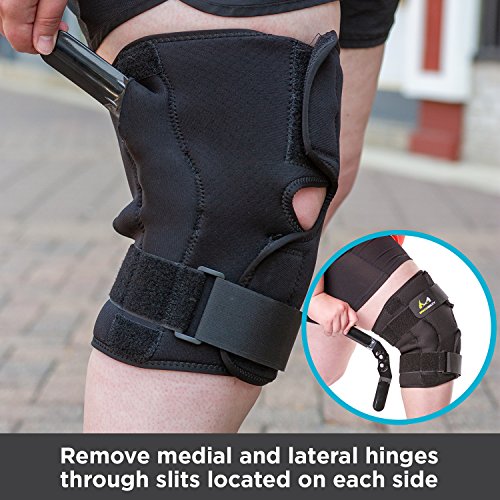 BraceAbility 6XL Plus Size Knee Brace Bariatric Hinged Knee Wrap for