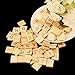 Abbaoww 100 Pcs Colorful Wood Letter Tiles Capital Letters for DIY Crafts, Pendants, Spelling and Scrapbook