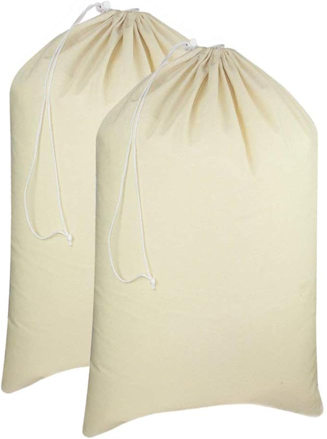 CottonLin Laundry Bag 24X36 Natural 2 pc Pack, for Everyday