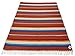 El Paso Designs Traditional Mexican Blanket | Artisanal Boho Blanket | Authentic Hand Woven Serape Perfect for Camping, Yoga, Beach, Picnic or Home Decor | (Terracotta)