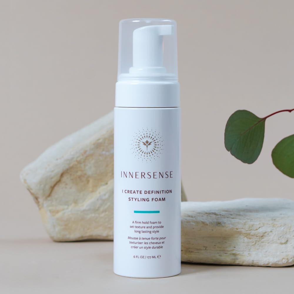 INNERSENSE Organic Beauty - Natural I Create Definition Styling Foam | Clean Haircare For Long-Lasting Curls (6 fl oz | 177 ml)