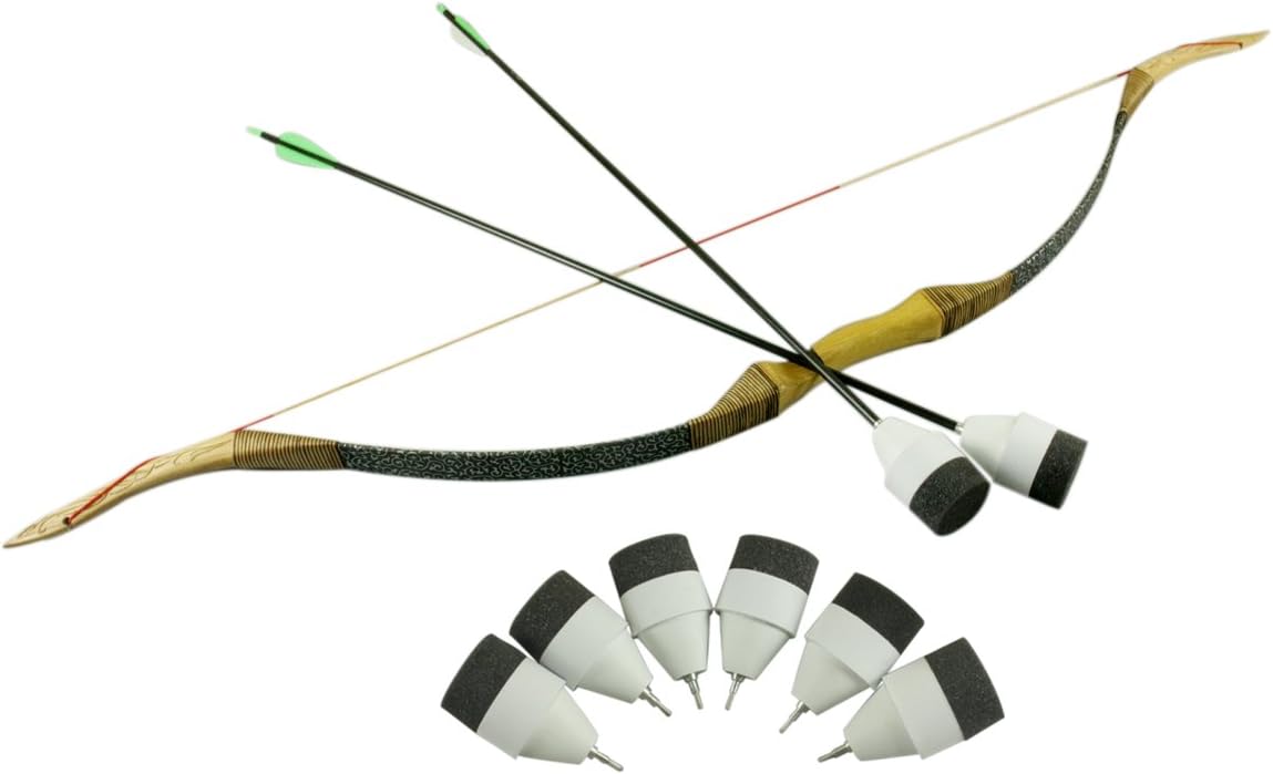 Junze 1 Set for Archery Combat Tag Game LARP Archery-1 Bow+6 Foam Tipped Arrows