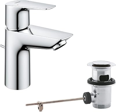 GROHE Start Edge Basin Mixer Tap Pop-Up Waste Chrome Water Saving Ceramic