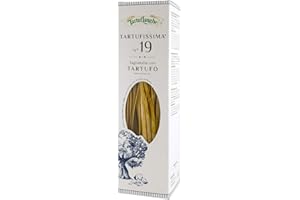 TartufLanghe Tartufissima N°19 Tagliatelle Pasta With Black Truffle – Authentic Imported Italian Wide Egg Noodles, Egg Pasta for Truffle Dishes, Gourmet Specialty From Italy - 8.81 OZ (Pack of 1)