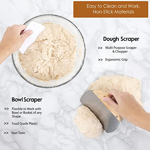 6-Pack Bread Proofing Basket Liners – Reusable Cloth Set For Sourdough, Baguettes, Home Baking