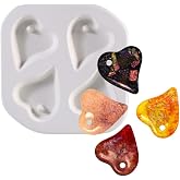 5.5" SQ. Deep 1.25" Heart Quad Mold Glass Fusing, Finish: 2"X 2"