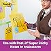 Post-it Super Sticky Big Notes, 11 in x 11 in, 1 Pad, 2X The Sticking Power, Yellow, Recyclable (BN11)