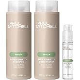 Paul Mitchell Super Skinny Smooth Gift Set with Shampoo, Conditioner, and Serum for Frizz Control, Heat Protection, and Color Protection