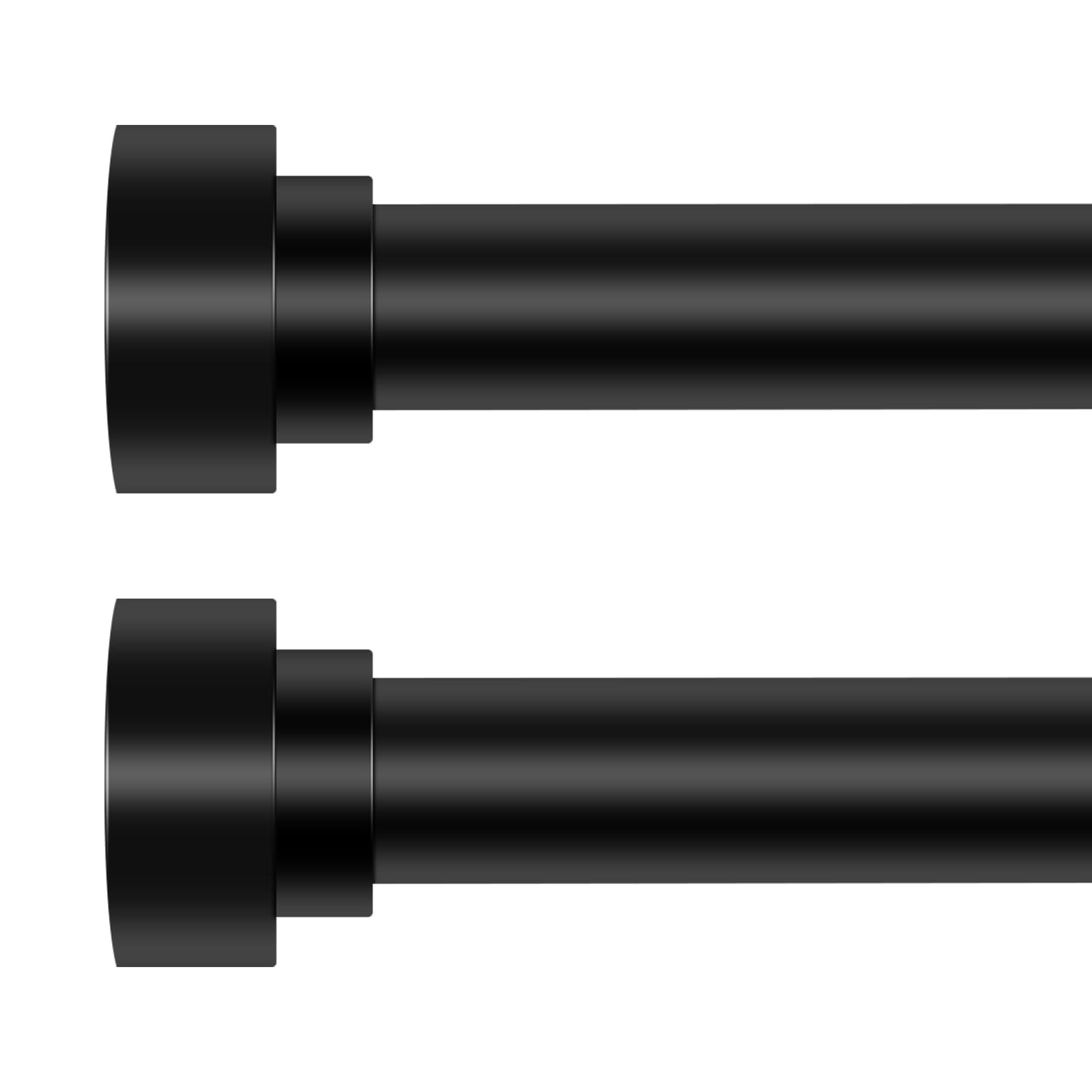 HEI! DEAR 2 Pack Black Curtain Rods 48 to 84