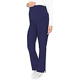 Med Couture Maternity Scrub Pant - 3 Pockets Straight Leg with Side Vents at Hem Soft Jersey Knit Waist Panel - MC028