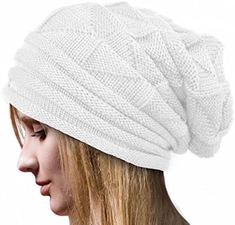 Winter Hats Clearance, Women Winter Knit Warm Flexfit Hat Stripe Ski Baggy Slouchy Beanie Fashion Skull Cap