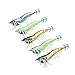 Lixada 5pcs 12cm/21g Noctilucent Fishing Shrimp Lure Prawn Squid Bait Hard Artificial Fishing Set with Squid Jigs Hook Lead Weighted