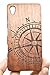 VolksRose SONY Xperia Z5 Wooden Case - Rosewood Compass - Premium Quality Natural Bamboo / Wood Cover with Free Screen Protector for Your Smartphone