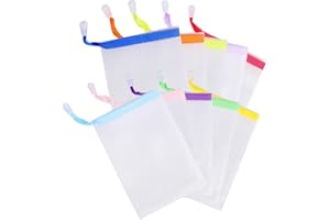 10PCS Mesh Soap Bag with Drawstring, Exfoliating Saver Pouch