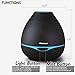 Essential Oil Diffuser 2000ml for Large Room, Ultrasonic Essential Oils Humidifier-Top Fill Humidifier-Dark Grey-Sooth Night Light- Quiet for Bedroom, Home&Large Rooms